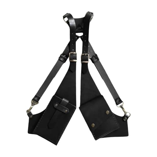 Colcolo Steampunk-Schultergurttasche im Retro-Design, Unterarm-Umhängetasche für die tägliche Arbeit, Schwarz Colcolo Steampunk-Schultergurttasche im Retro-Design, Unterarm-Umhängetasche für die tägliche Arbeit, Schwarz von Colcolo