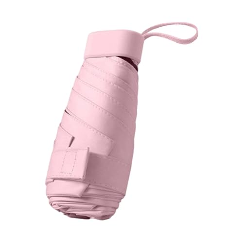 Colcolo Taschenschirm 6 Rippen Kompakter wasserabweisender Regenschirm für Reisen im Freien, Rosa von Colcolo