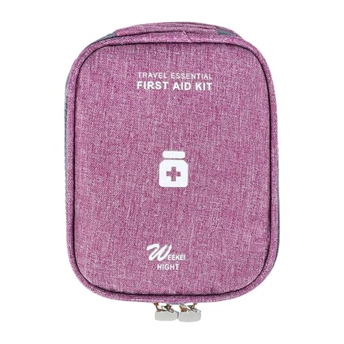 Colcolo Tragbare Medikamentenaufbewahrungstasche Reisemedikamenten-Organizer Oxford-Stoff Kompakte Leere Erste-Hilfe-Kits Erste-Hilfe-Box für das Büro, Purple and S von Colcolo