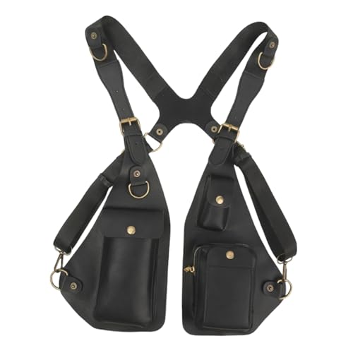 Colcolo Weste Tasche Satchel mit verstellbaren Riemen Vielseitige Outdoor Unterarm Schultertasche, Schwarz von Colcolo