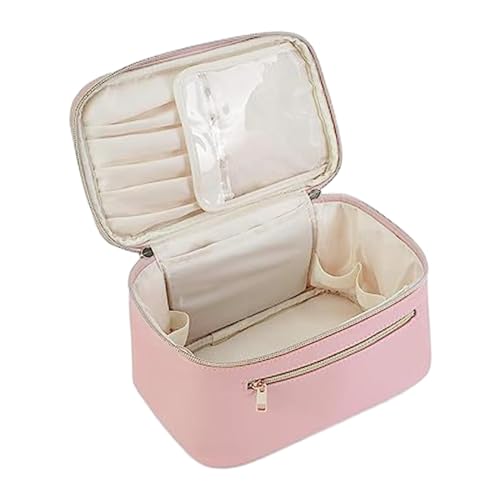 Colcolo wasserdichte Kulturtasche, Reise-Make-up-Tasche, Make-up-Tasche, Make-up-Aufbewahrungsbox mit Reißverschluss, Rosa von Colcolo