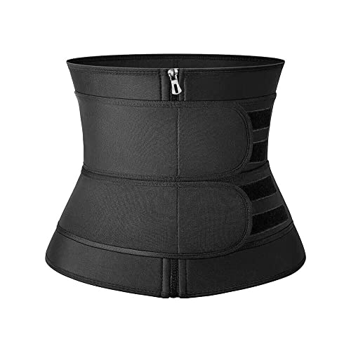 ColdShine Damen Waist Trainer Sport Bauchweg Gürtel Abnehmen Schwitzgürtel Taillenformer Schwarz L von ColdShine