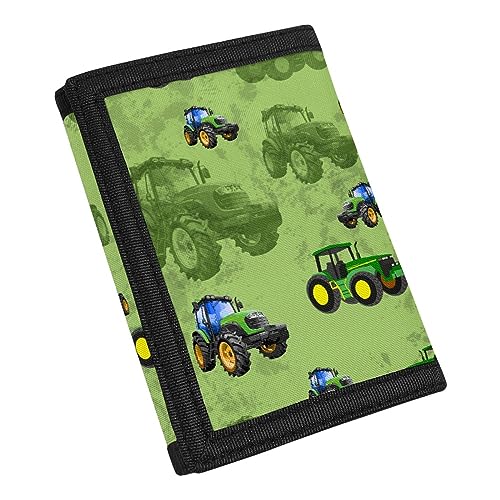 Coldinair Modische Geldbörse aus Segeltuch für Teenager, Kinder, Jungen, Mädchen, schlanke RFID-Geldbörse für Reisen, Schule, Traktoren, Einheitsgröße, Kompakt von Coldinair