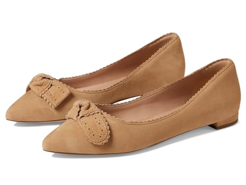 Cole Haan Damen Bellport Bow Skimmer Suede Blush Tan Schuhe 37.5 EU von Cole Haan