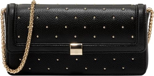 Cole Haan Damen Daniella Leather Wallet on a Chain Geldbörsen, Schwarze Nieten von Cole Haan