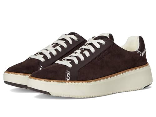 Cole Haan Damen Grandpro Topspin Golf Sneaker, Dark Chocolate Suede, 38.5 EU Weit von Cole Haan