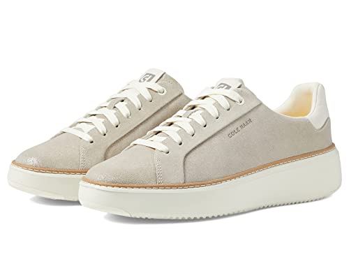 Cole Haan Damen Grandprø Topspin Trainer Sneaker, Dove Metallic Wildleder Leder, 37.5 EU von Cole Haan