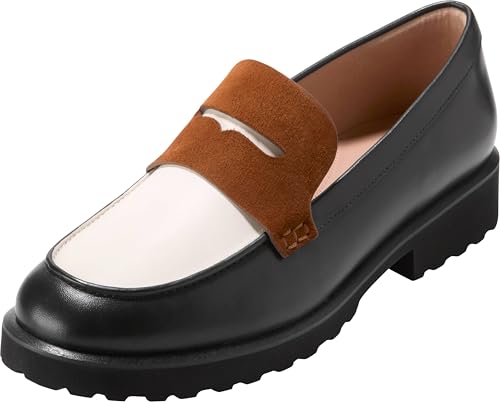 Cole Haan Damen Gwendolyn Penny Loafer, Blck/Ivry/Tob Sde, 35.5 EU von Cole Haan