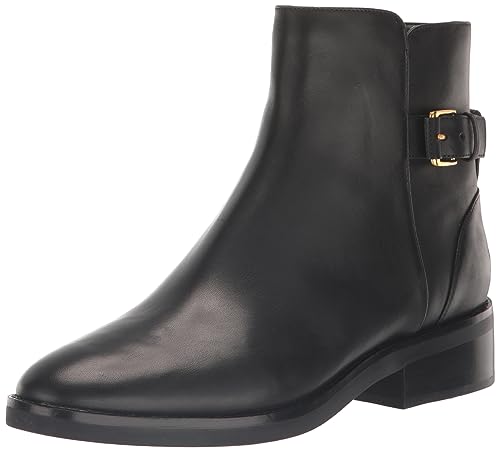 Cole Haan Damen Hampshire Buckle Bootie Stiefelette, Schwarz Leder, 38 EU von Cole Haan