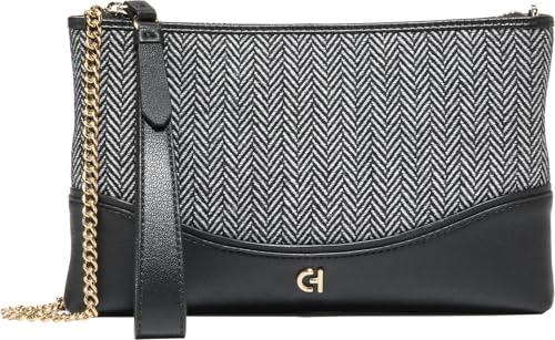Cole Haan Damen Handbag-Essential Leather Pouch Tragetaschen, Schwarzer Hahnentritt von Cole Haan