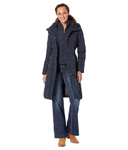 Cole Haan Damen Long Quilted Puffer Coat Down Jacket Daunenalternative Oberbekleidung, Dunkles Marineblau, M von Cole Haan
