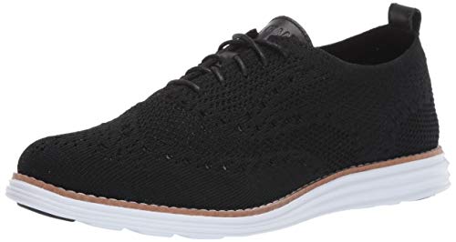 Cole Haan Damen Originalgrand Stitchlite Wingtip Oxford, Black Knit Optic White, 37.5 EU von Cole Haan