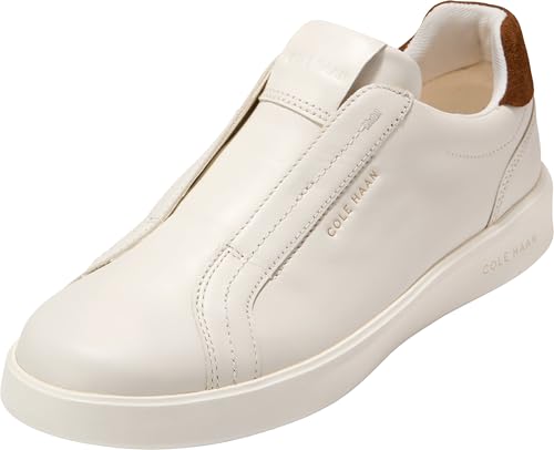 Cole Haan Damen Shoes-Grand Crosscourt Lux Slip on Sneaker, Ivory/Tobacco SDE, 37.5 EU von Cole Haan