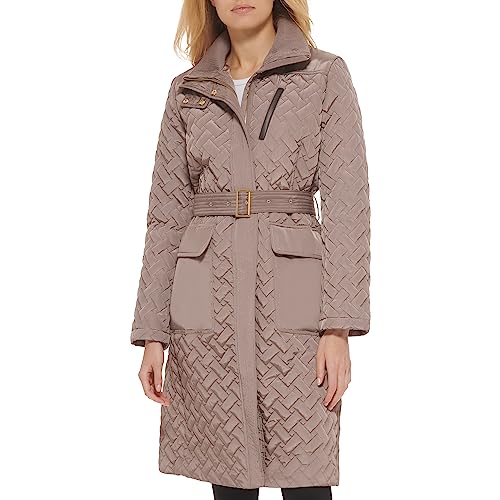 Cole Haan Damen Signature Jacke mit Gürtel, Cashew, L von Cole Haan