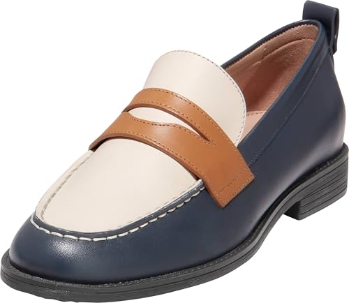 Cole Haan Damen Shoes-Stassi Penny Loafer, Navy/Ivy/Pecan Ltr, 39.5 EU Weit von Cole Haan