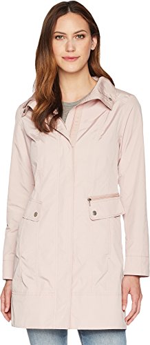 Cole Haan Damen Verstaubare Regenjacke mit Kapuze und Schleife Jacke, Canyon Rose, XL von Cole Haan