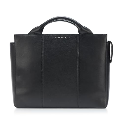 Cole Haan Herren Bag-Sloane Leather Attache Case Taschen mit Tragegriff Oben, Schwarz von Cole Haan