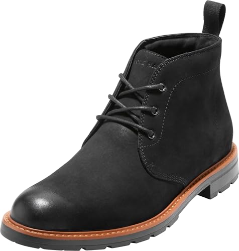Cole Haan Herren Chamberlin Grand Chukka Boots, Black Nbk/Black Wr, 40.5 EU von Cole Haan