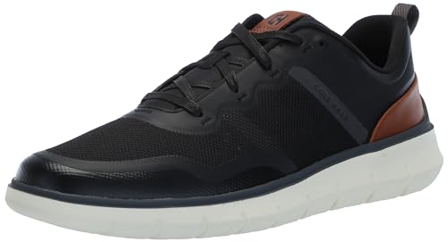 Cole Haan Herren Generation Zerogrand Txt Sneaker, Schwarz/British Tan/Elfenbein, 42 EU von Cole Haan