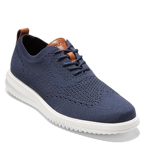 Cole Haan Herren Shoes-Grand+ Stitchlite Wingtip Sneaker, Marineblau/Nimbus, 43 EU von Cole Haan