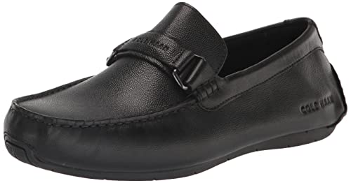 Cole Haan Herren Grand City Bit Driver Fahrer-Slipper, Schwarz strukturiert/schwarz, 42.5 EU von Cole Haan