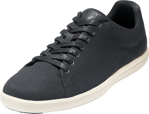 Cole Haan Herren Grand Crosscourt 2 Canvas Sneaker, Schwarzes Segeltuch/Elfenbein, 44.5 EU Cole Haan Herren Grand Crosscourt 2 Canvas Sneaker, Schwarzes Segeltuch/Elfenbein, 44.5 EU von Cole Haan