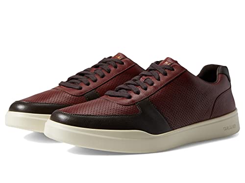 Cole Haan Herren Grand Crosscourt Modern Perforated Sneaker, Madder Brown Dark Chocolate Ivory, 40 EU von Cole Haan