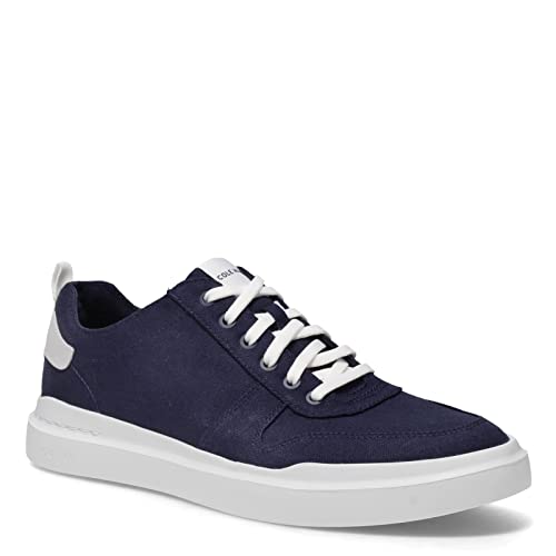 Cole Haan Herren Grandpro Rally Canvas Court Sneaker, Marineblaues Segeltuch, Weiß, 40 EU Weit von Cole Haan