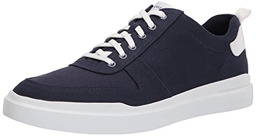 Cole Haan Herren Grandpro Rally Canvas Court Sneaker, Marineblaues Segeltuch, Weiß, 41 EU Weit von Cole Haan