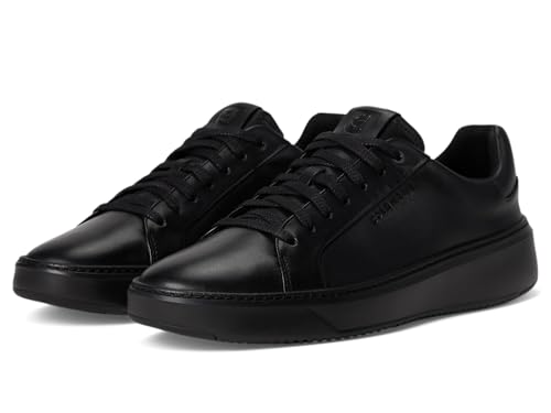 Cole Haan Herren Grandpro Topspin Sneaker, Schwarzes Leder Schwarz, 44 EU von Cole Haan