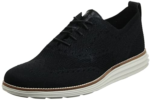 Cole Haan Herren Original Grand Knit Wingtip II Oxford Sneaker, Schwarz (Black Black/Ivory), 49 EU von Cole Haan