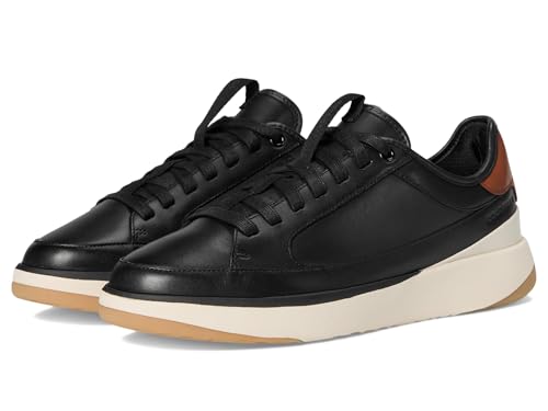 Cole Haan Herren Shoes-Grandpro All Day Court Leather Sneaker, Schwarz/Britisches Hellbraun, 41 EU Weit Cole Haan Herren Shoes-Grandpro All Day Court Leather Sneaker, Schwarz/Britisches Hellbraun, 41 EU Weit von Cole Haan