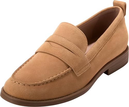 Cole Haan Women's Stassi Penny Loafer, Biscuit Suede, 6.5 Wide von Cole Haan