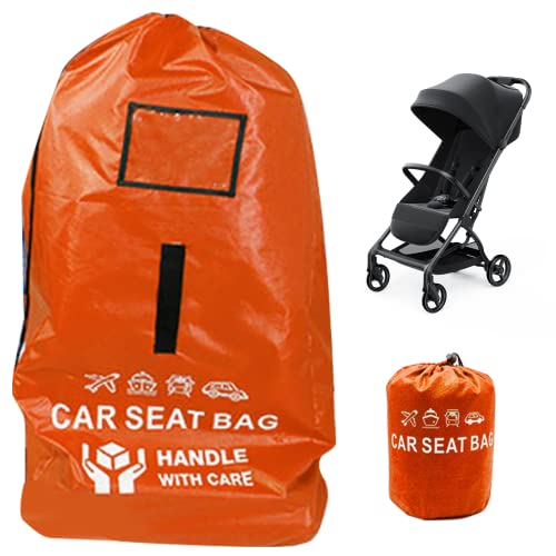 Colexy Universal Transporttasche für Kinderwagen, Kindersitz Transporttasche, Faltbar Tragetasche Große Aufbewahrungstasche für Kinderwagen, Autokindersitze, Rollstühle, Wasserabweisend (Orange) von Colexy