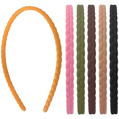 Dünne Haarreifen 6pcs Bunte Haarbänder Kunststoff Stirnbänder Haarbänder Mädchen Set Dünne Kunststoff Stirnbänder Mit Zähnen Mehrfarbige Stirnband Haarbänder Damen Dünn Haarbänder Damen Schmal von Colexy