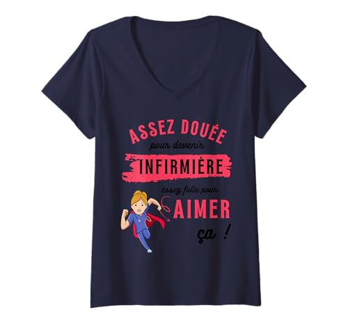 Damen Student Krankenschwester Humor Geschenk Krankenschwester College witzig T-Shirt mit V-Ausschnitt Damen Student Krankenschwester Humor Geschenk Krankenschwester College witzig T-Shirt mit V-Ausschnitt von Colibri fun Design humour Infirmière