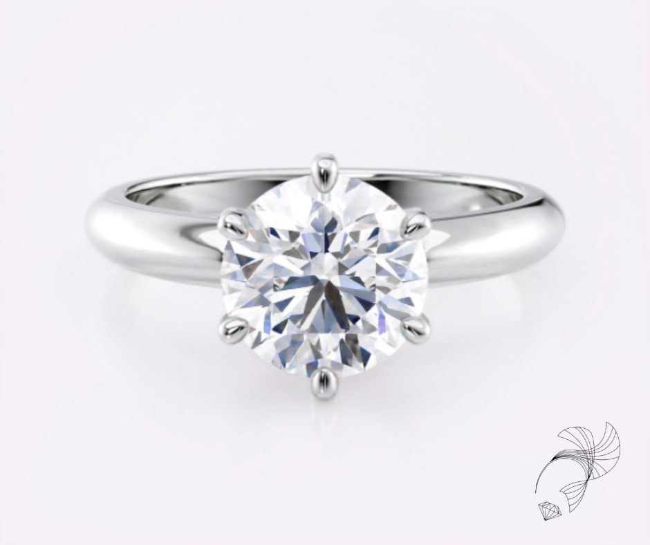 2 Karat Solitär Moissanite Verlobungsring Gold 14K 18K Qualität Runder Weißer Diamantring Jubiläumsversprechensring Für Sie 2 Karat Solitär Moissanite Verlobungsring Gold 14K 18K Qualität Runder Weißer Diamantring Jubiläumsversprechensring Für Sie von Colibritty