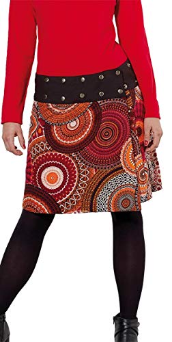 Wendbarer roter und schwarzer Hippie-Rock (Rot, One Size) von Coline