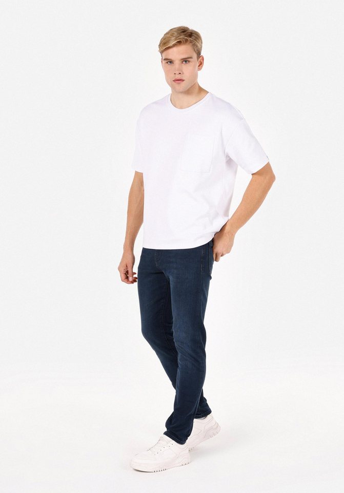 Colins 5-Pocket-Jeans Colins Skinny Fit High Waist Skinny Leg Herren Blue Jeans von Colins