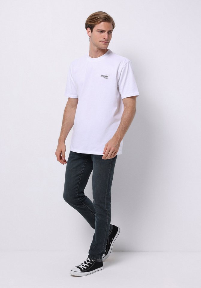 Colins 5-Pocket-Jeans Colins Slim Fit Herren Jeans in Grün von Colins