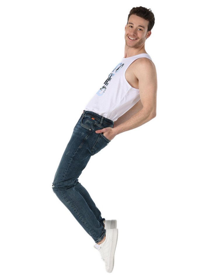 Colins 5-Pocket-Jeans Colins Slim Fit Low Waist Skinny Leg Herren Blue Jeans von Colins