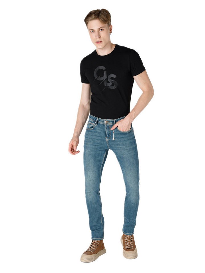 Colins 5-Pocket-Jeans Colins Straight Fit Low Waist Straight Leg Herren Jeans Grün von Colins
