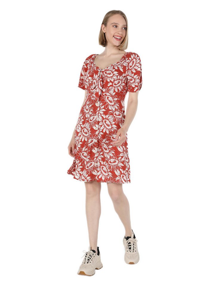 Colins Abendkleid Colins Slim Fit Damen Braunes Kleid von Colins