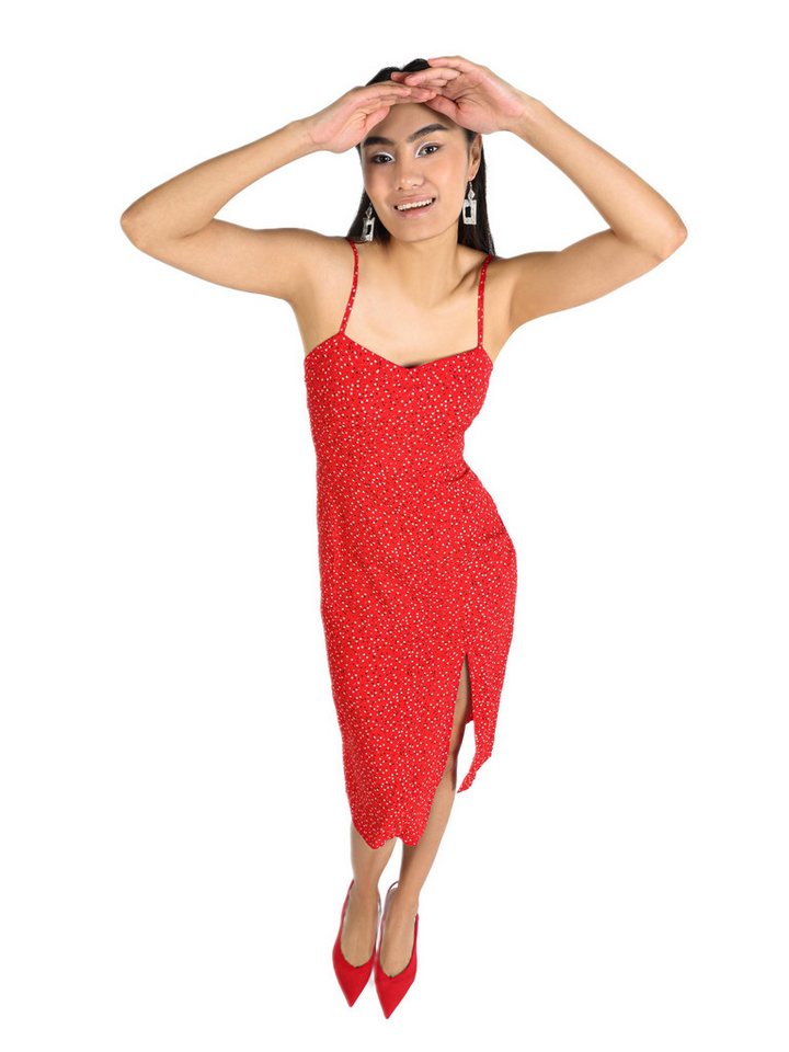 Colins Abendkleid Colins Slim Fit Damen Rotes Kleid von Colins