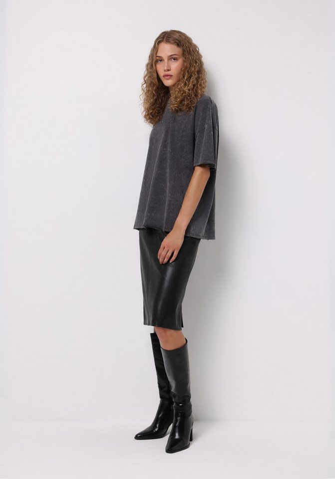 Colins Faltenrock Colins Midi Plain Damenrock mit Reißverschluss von Colins