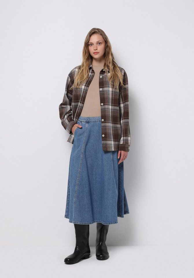 Colins Faltenrock Colins Regular Fit, schlichter blauer Damenrock mit Reißverschluss von Colins