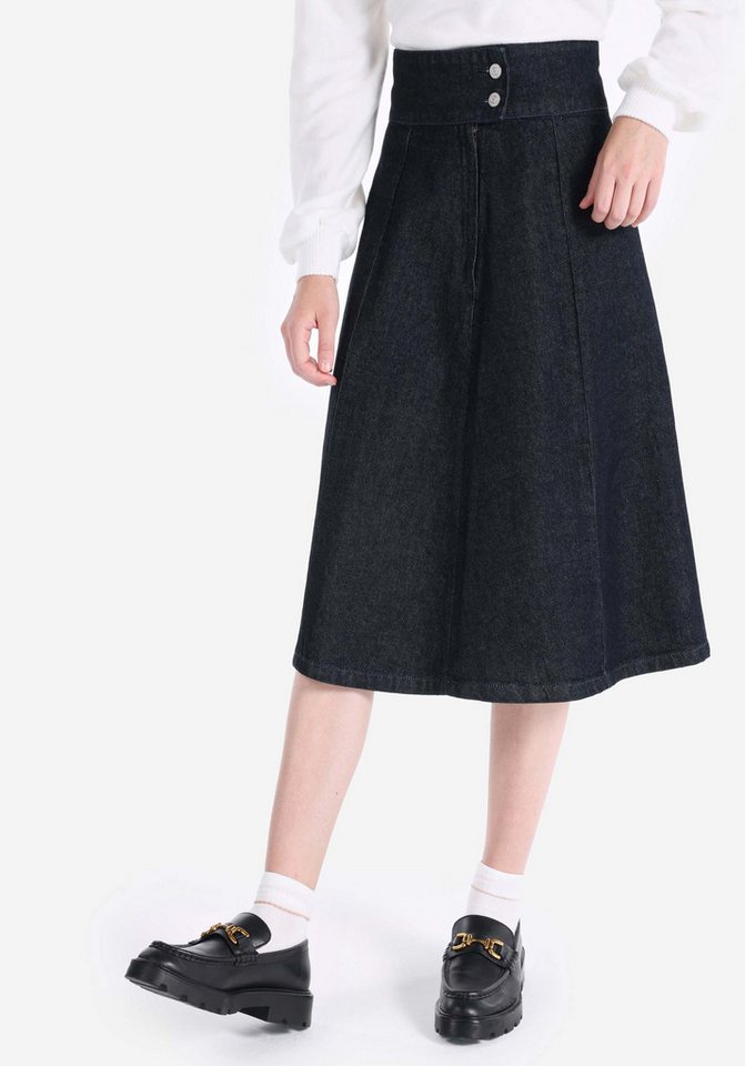 Colins Faltenrock Colins Regular Fit Damen-Jeansrock mit Reißverschluss von Colins