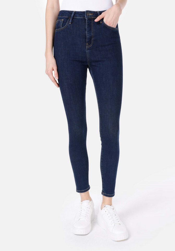 Colins Girlfriend-Jeans Colins Skinny Fit High Waist Super Skinny Bein Damen Denim Jeans von Colins