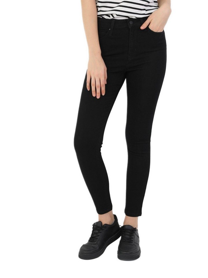 Colins Girlfriend-Jeans Damen Jeanshose mit hoher Taille schmalem Bein superschlanke Passform von Colins