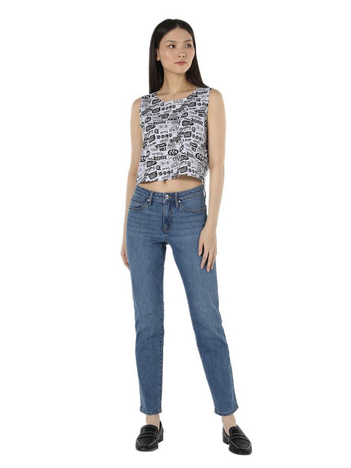 Colins Girlfriend-Jeans Slim Fit Jeanshose Damen in Blau mit normaler Taille und geradem Bein von Colins